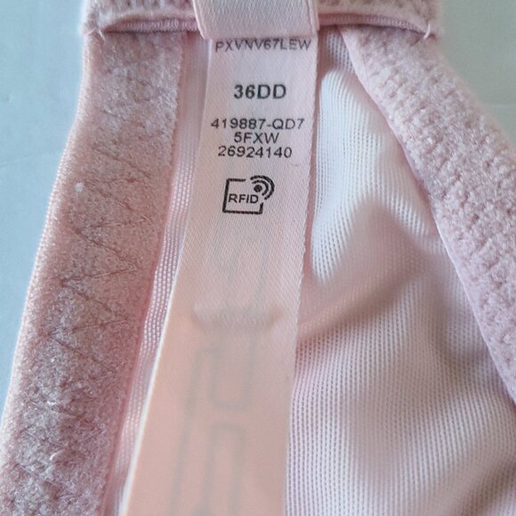 DREAM ANGELS VICTORIA'S SECRET-LILY EMBROIDERY PUSH-UP BRA -BLUSH PINK, 36DD - Picture 12 of 13